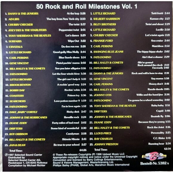 50 Rock And Roll Milestones 2-CD Box Vol. 1 "At the Hop" "The Twist" 37318cd - Picture 2 of 2